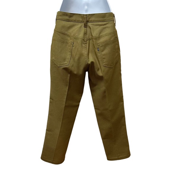 Vtg‎ Levi’s for Gals Sta-Prest Big E Avocado Green Pants Jeans 27" Waist NOS - Picture 3 of 11